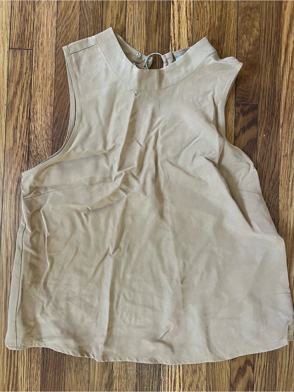BCBGeneration Sleeveless Mock Neck Tank Top - Beige Size XS